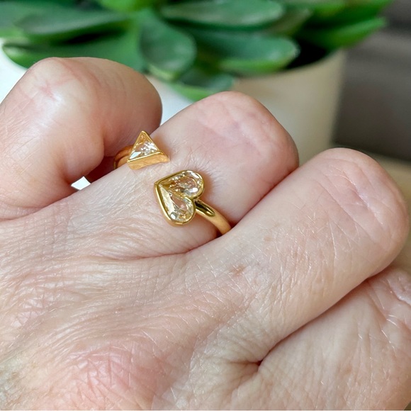 Kate Spade Rock Solid Stone Heart Ring NEW - Picture 10 of 11